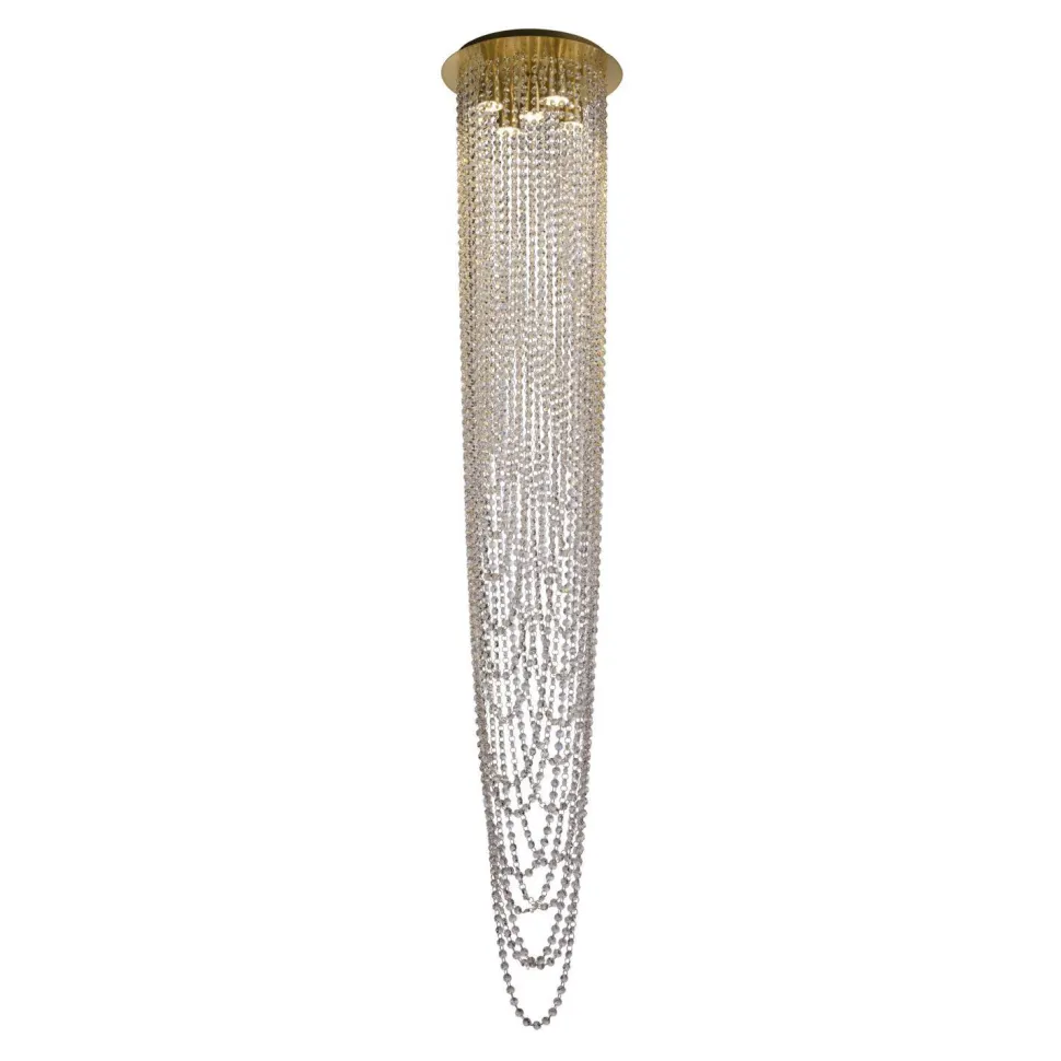 Stilvolle Deckenlampe Metall Glas GU10 Ø65 cm 5-flammig