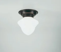 Stilvolle Deckenleuchte Antik Messing Glas Ø17 cm E27