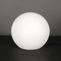 Stilvolle Gartenlampe Weiß runder Schirm Ø30cm