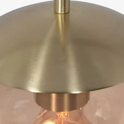 Stilvolle Hängelampe Schwarz Bernstein Messing Ø25 cm