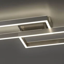 Stilvolle LED Deckenlampe Silber Fernbedienung dimmbar