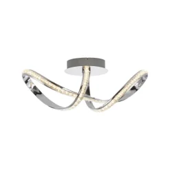 Stilvolle LED Deckenlampe in Chrom dimmbar 30 W L:65 cm