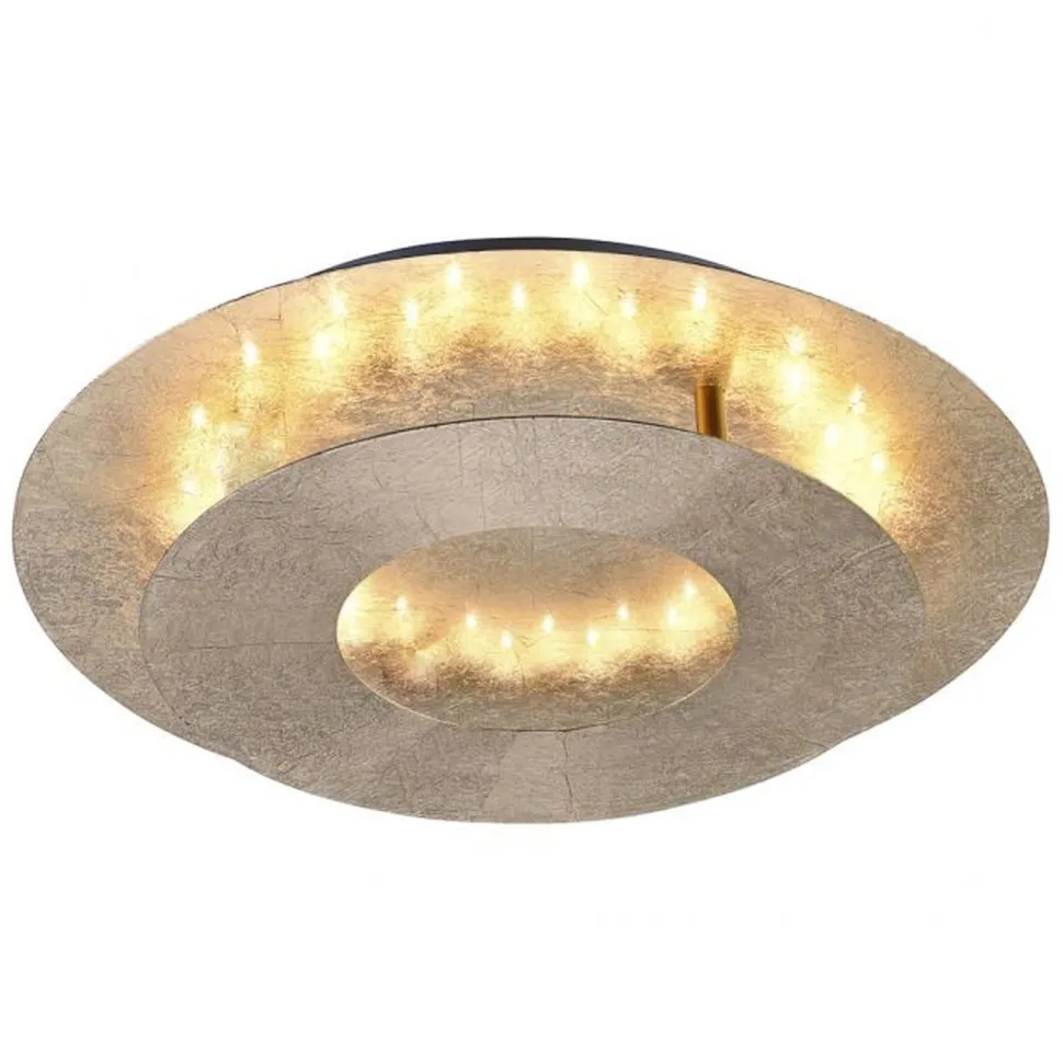 Stilvolle LED Deckenleuchte schwenkbar 6 W in Blattgold