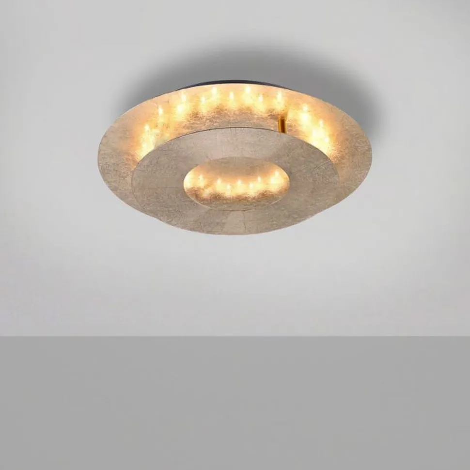 Stilvolle LED Deckenleuchte schwenkbar 6 W in Blattgold