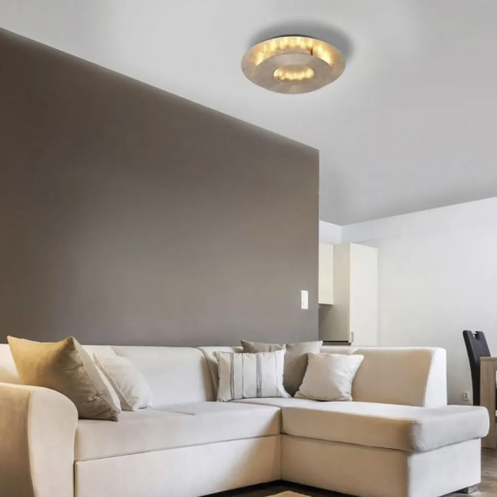 Stilvolle LED Deckenleuchte schwenkbar 6 W in Blattgold