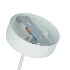 Stilvolle Pendellampe Rif Weiß breite Schirmform