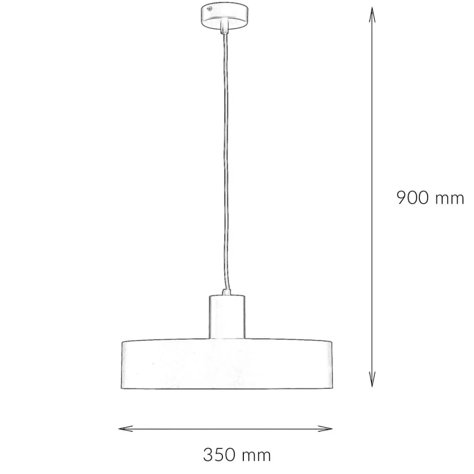 Stilvolle Pendellampe Rif Weiß breite Schirmform