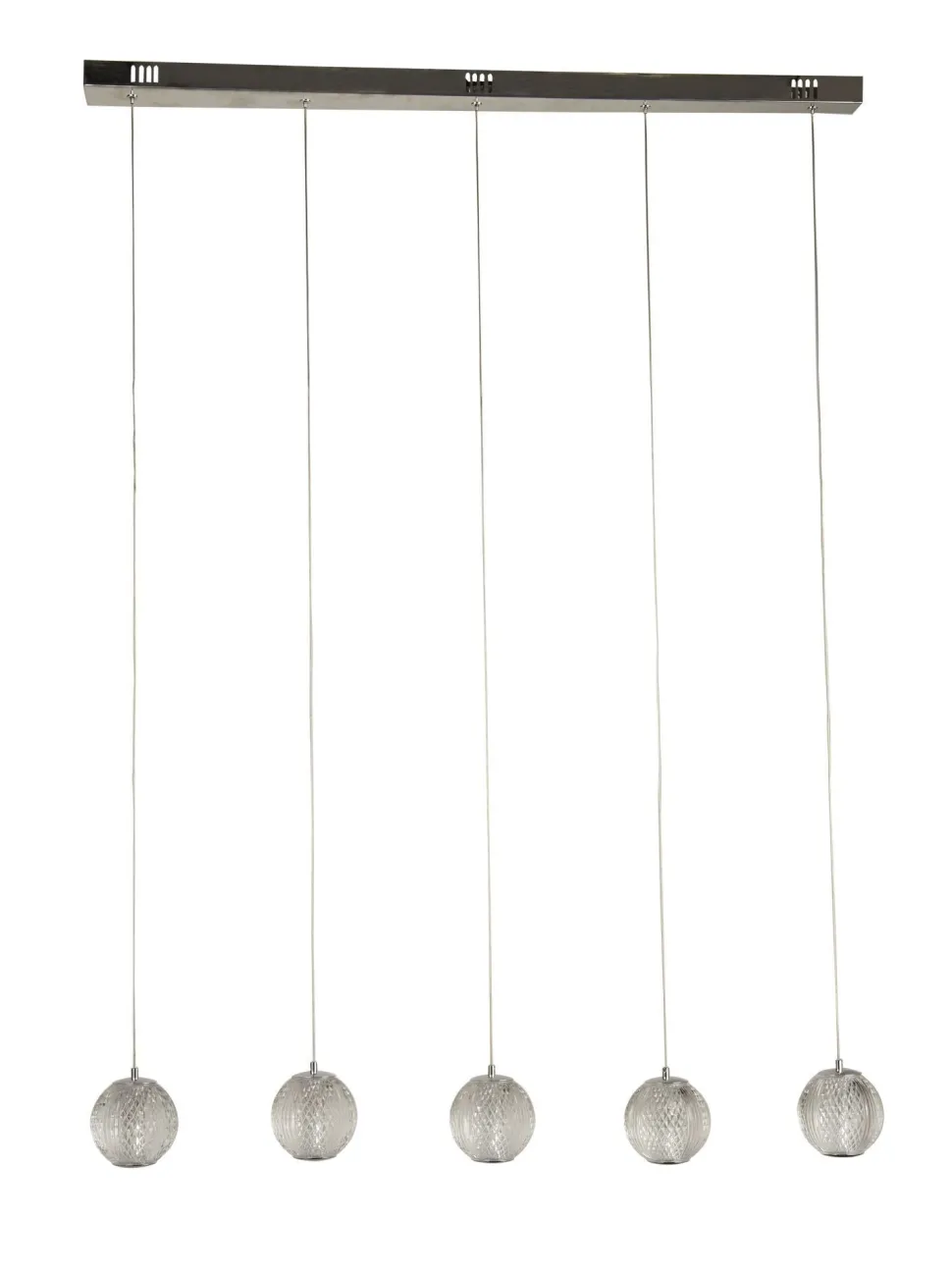 Stilvolle Pendelleuchte in Chrom Metall G9 100 cm lang