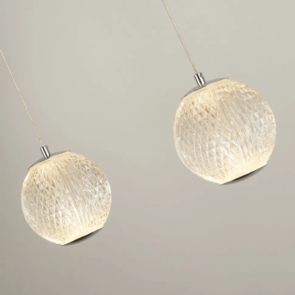 Stilvolle Pendelleuchte in Chrom Metall G9 100 cm lang