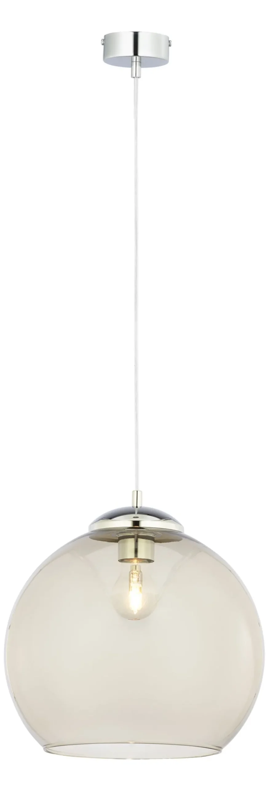 Stilvolle Pendelleuchte Metall Glaskugel E27 Retro