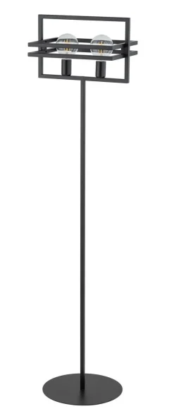 Stilvolle Stehlampe 2-flammig Metall Schwarz E27 162 cm