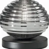 Stilvolle Tischlampe Rauchglas 16,5 cm E27 dekorativ