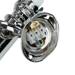 Stilvolle Wandlampe GRETA Chrom Jugendstil Bad Flur