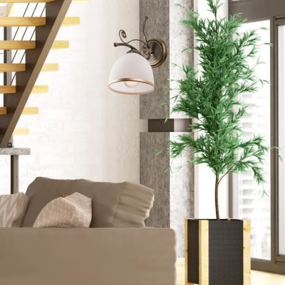 Stilvolle Wandlampe NARELLA Shabby Schwarz