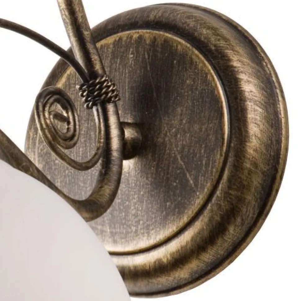 Stilvolle Wandlampe NARELLA Shabby Schwarz