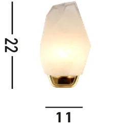 Stilvolle Wandleuchte Glas Metall IP44 G9 in Messing
