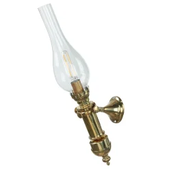 Stilvolle Wandleuchte GRETA Messing Glas Antik