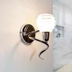 Stilvolle Wandleuchte Serpe in Chrom