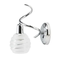 Stilvolle Wandleuchte Serpe in Chrom