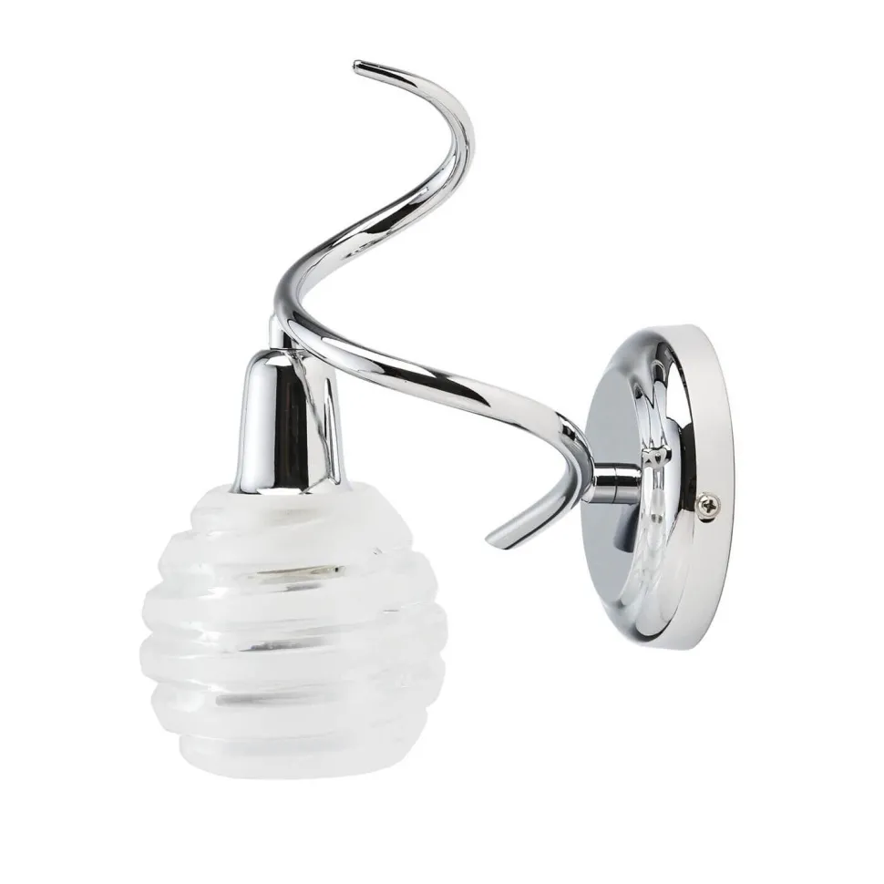 Stilvolle Wandleuchte Serpe in Chrom