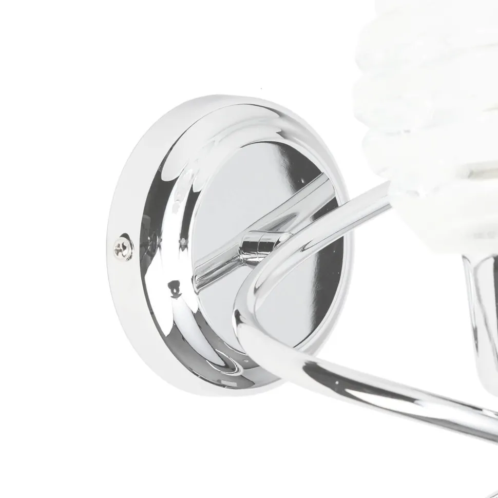 Stilvolle Wandleuchte Serpe in Chrom