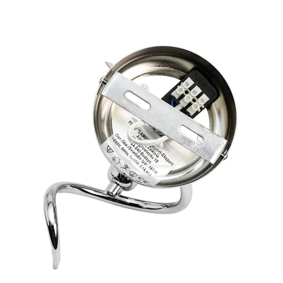 Stilvolle Wandleuchte Serpe in Chrom