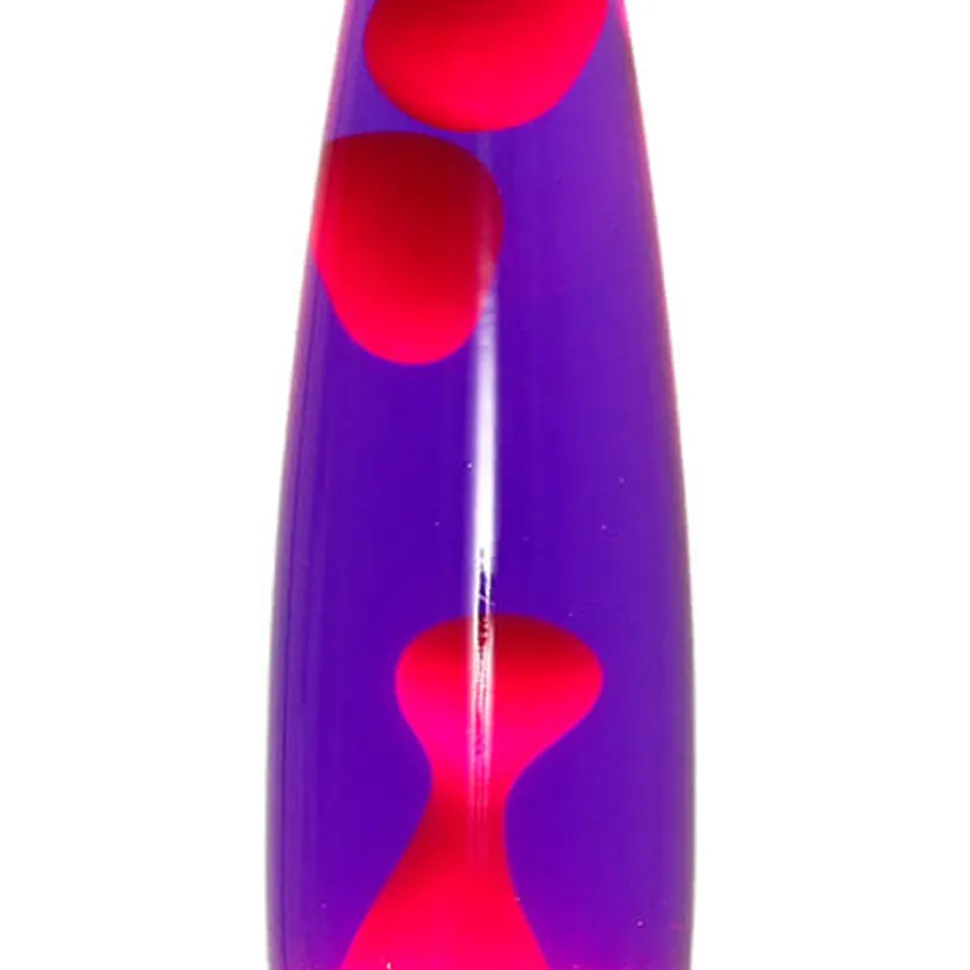 Stimmungsvolle Lavalampe Lila Rot Silber 40cm ANGELINA