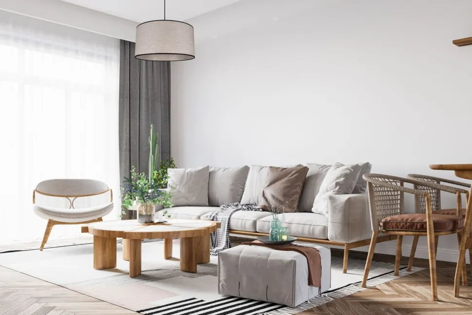 Stoff Hängelampe blendarm Schwarz Beige E27 Ø40 cm rund