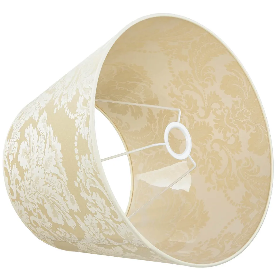 Stoff Lampenschirm Creme Weiß Stehlampe groß E27