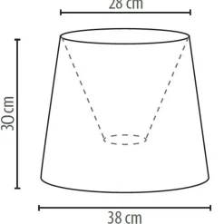Stoff Lampenschirm Stehlampe Grau E27 WILLOW