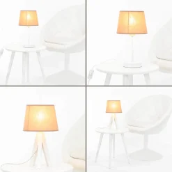 Stoff Lampenschirm Tischleuchte Ø19,5cm für E14