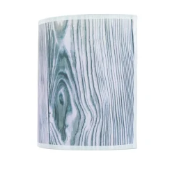 Stoff Wandlampe ALICE Lila Holz Optik Loft Design E27