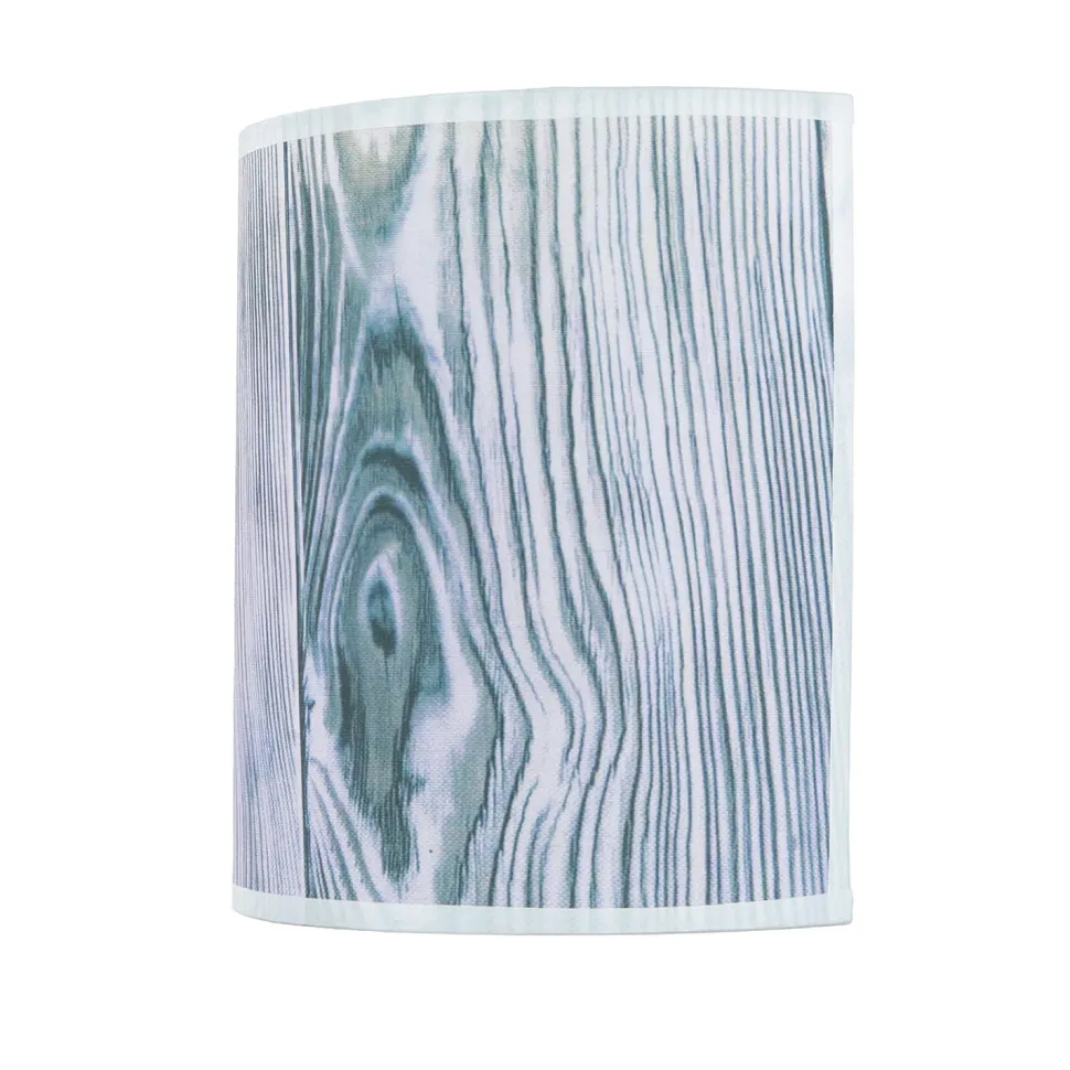 Stoff Wandlampe ALICE Lila Holz Optik Loft Design E27