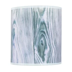 Stoff Wandlampe ALICE Lila Holz Optik Loft Design E27