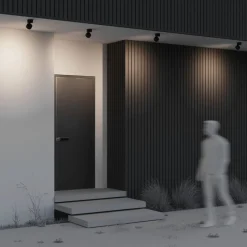 Strahler außen Metall Glas LED IP54 verstellbar Graphit