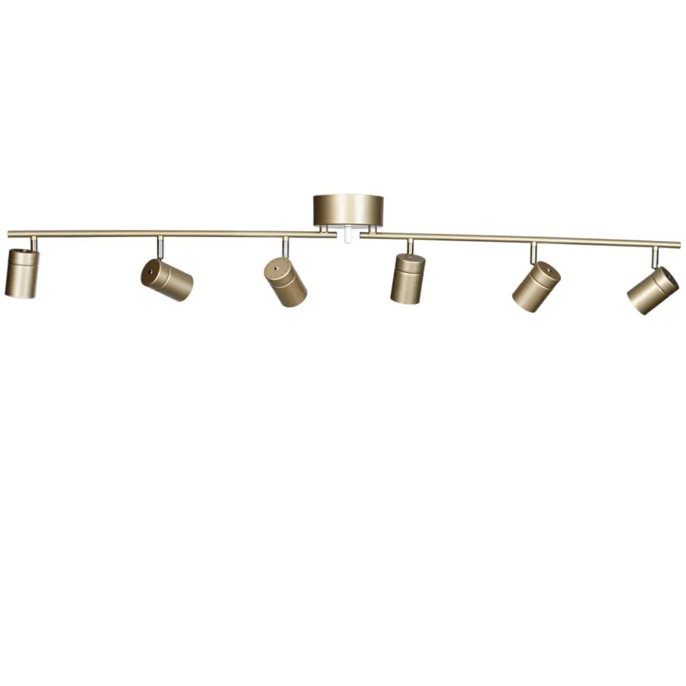 Strahler Metall GU10 verstellbar in Gold 124 cm lang Retro
