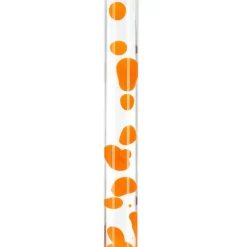 Stylische Lavalampe Orange Transparent rund ALAN