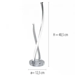 Stylische LED Tischlampe in Stahl 13 W dimmbar Touch