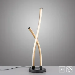 Stylische LED Tischlampe Schwarz Gold dimmbar mit Touch