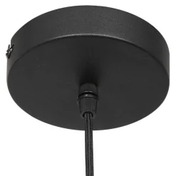 Stylische Pendelleuchte Schwarz Bernstein E27 Ø30 cm
