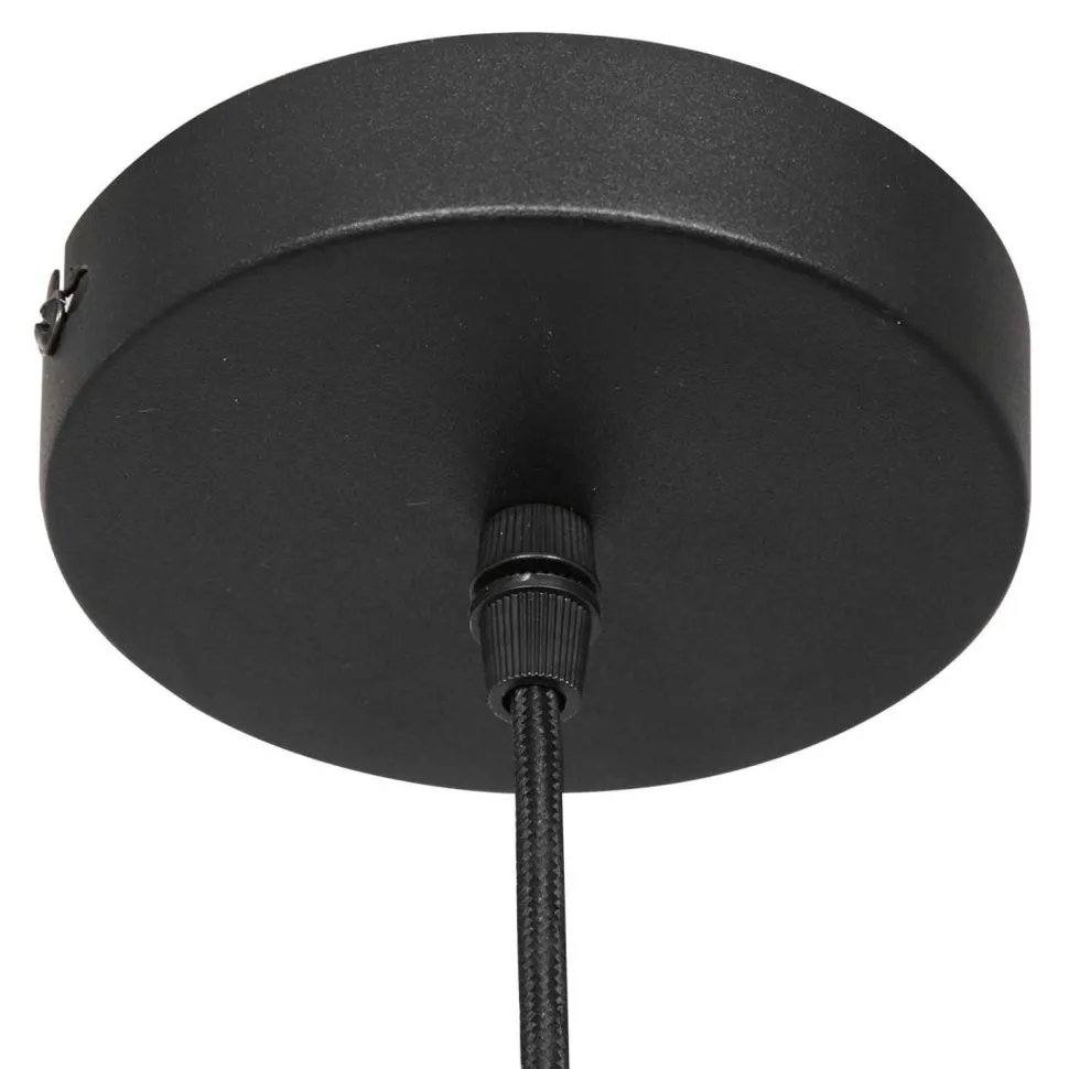 Stylische Pendelleuchte Schwarz Bernstein E27 Ø30 cm