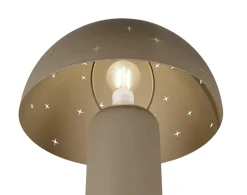 Stylische Tischlampe Taupe Metall E14 32,5 cm Sterne