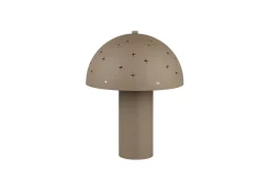 Stylische Tischlampe Taupe Metall E14 32,5 cm Sterne