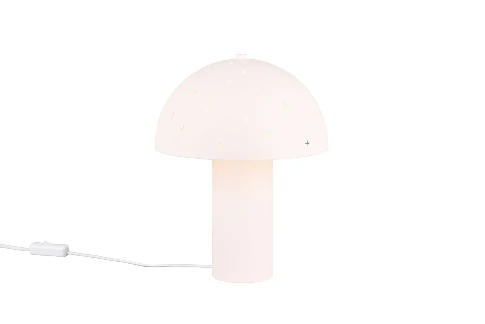 Stylische Tischleuchte Weiß Metall E14 32,5 cm Sterne