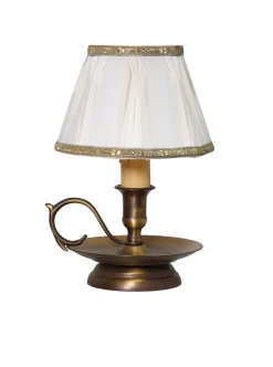 Tischlampe Bronze Hell Abat aus Echt-Messing