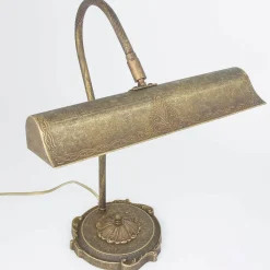 Tischlampe Bronze Hell aus Echt-Messing Premium