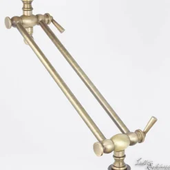 Tischlampe Bronze Hell Stoffschirm Snodo