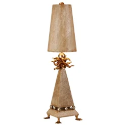 Tischlampe DONALDO Creme H:81cm Wohnzimmer Lampe