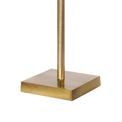 Tischlampe E27 68,5 cm Messing Stoff in Bronze hell Braun