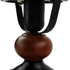 Tischlampe Echt-Holz Glas Landhausstil rustikal